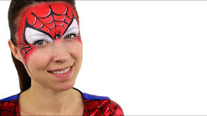 spider man face paint tutorial step