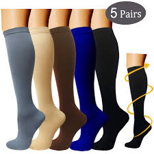 Compression Socks For Men Women 3 5 Pairs Best For Running Athletic And Travel