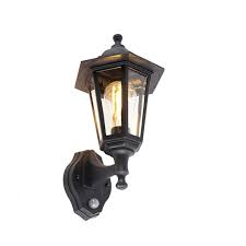 classic outdoor wall lamp black with