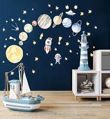 Cosmos Wall Decals Space Nursery Decor