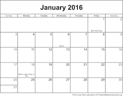 Blank Calendars To Print 2016 Free Download