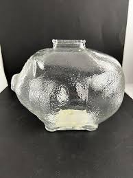 Anchor Hocking Textured Clear Glass Pig