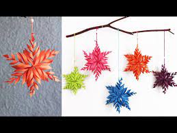 Simple Paper Snowflake Wall Hanging