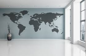 World Map Wall Decal Vinyl Wall Sticker