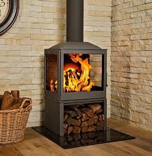 Wood Stove With View Of Fire On 3 Sides