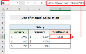 calculate percene difference between
