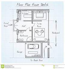 Floor Plan House Sketch Stock Vector
