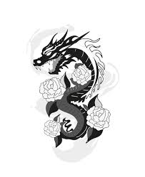 traditional chinese dragon black