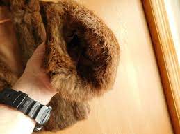 Ladies Vintage Fur Coat Genuine Rabbit
