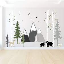 Forest Wall Decal Pine Tree Wall Decal