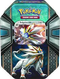 Amazon.com: Pokemon TCG: Legends of Alola Solgaleo-GX Tin | Collectible  Trading Card Set | 4 Booster Packs, 1 Ultra Rare Foil Promo Card Featuring  Solgaleo-GX, Online Code Card