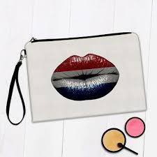 gift makeup bag lips dutch flag