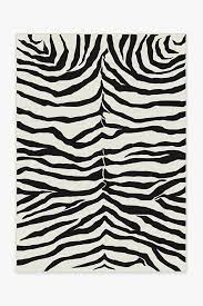zebra black rug ruggable