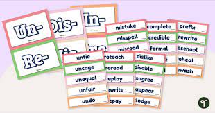 prefix word wall words with un re