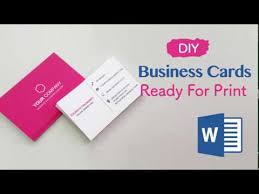 How To Create Your Business Cards In Word Professional And