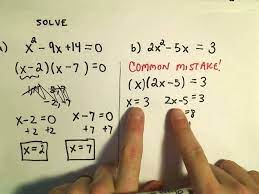 Quadratic Equation By Factoring