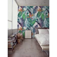 Bird of paradise floral Tropical mural ...