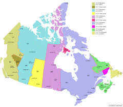 Canada Time Zone Map With Provinces With Cities With