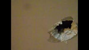 Then scrape around the edges of the hole with your paint scrapper to remove any flaky paint. Plastering Repairing A Small Hole In Plasterboard Youtube