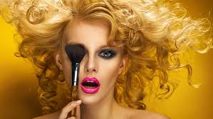 makeup women face model blonde