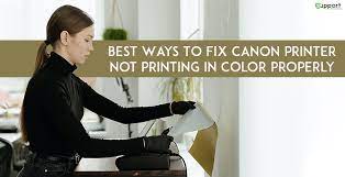 canon printer not printing in color