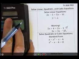 Ti 36x Pro Solve Linear Quadratic Or