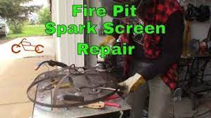 A spark screen should be used with an open fire pit to both prevent sparks from burning those sitting around the fire to prevent escaping sparks from starting unintentional fires. Fire Pit Spark Screen Repair Youtube