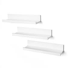 White Floating Wall Shelves Set