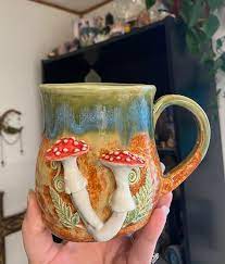 Another finished mushroom mug 🍄😊✨ : r/Pottery