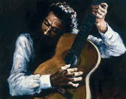 the guitar player painting fabian