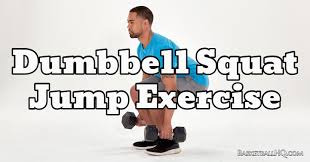 dumbbell squat jump exercise