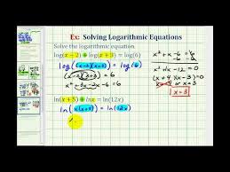 Ex 3 Solve Logarithmic Equations