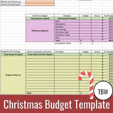 Christmas Budget Template Etsy