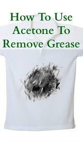 use acetone to remove grease stains