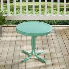 Outdoor Metal Round Side Table Retro
