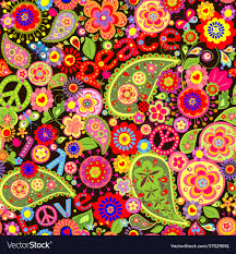 hippie wallpaper with colorful spring