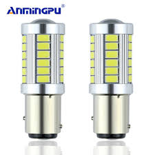 Us 2 58 59 Off Anmingpu 2x P21 5w Led Car Light Bay15d Led Bulb 1157 Tail Signal Brake Stop Reverse Drl Light 5w 12v 3014 33 Led Smd Yellow Red In