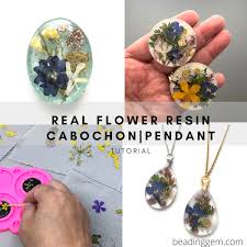 Real Flower Resin Cabochons