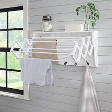 Home Decorators Collection Retractable Accordion Drying Rack White