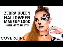 zebra queen halloween makeup look with