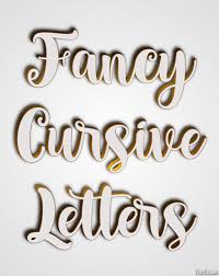 fancy cursive letters text effect and