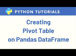 ms excel pivot table in python pandas