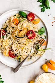 angel hair pasta with zucchini and