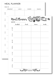 4 Meal Planner Templates To Save 500 M Free Download