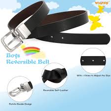 whippy kids reversible belt leather