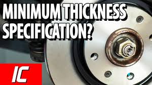 Brake Rotor Minimum Thickness Specification Maintenance Minute