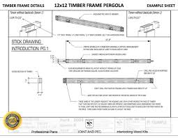 12x12 timber frame pergola plan