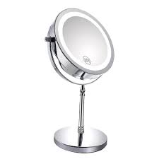 1x 10x magnifying lighted makeup mirror