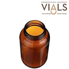 Amber Glass Pill Bottle 200ml With