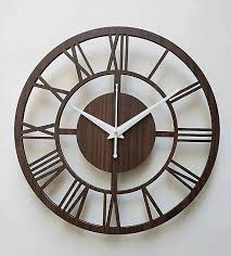 Wood Stylish Wall Clock Without Glass